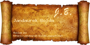 Jandaurek Bolda névjegykártya